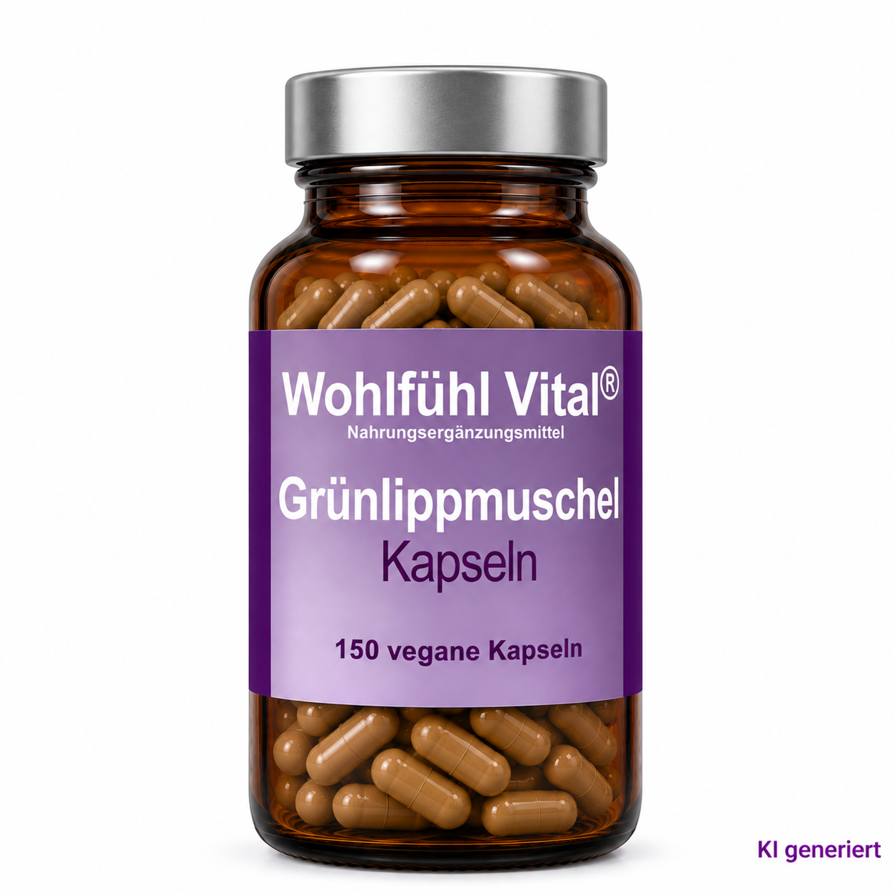 Grünlippmuscheln, 150 vegane Kapseln im Glas, von Wohlfühl Vital®