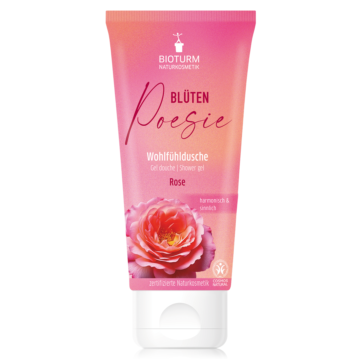 Blüten Poesie, Wohlfühldusche, Rose, 200 ml, von Bioturm Naturkosemetik