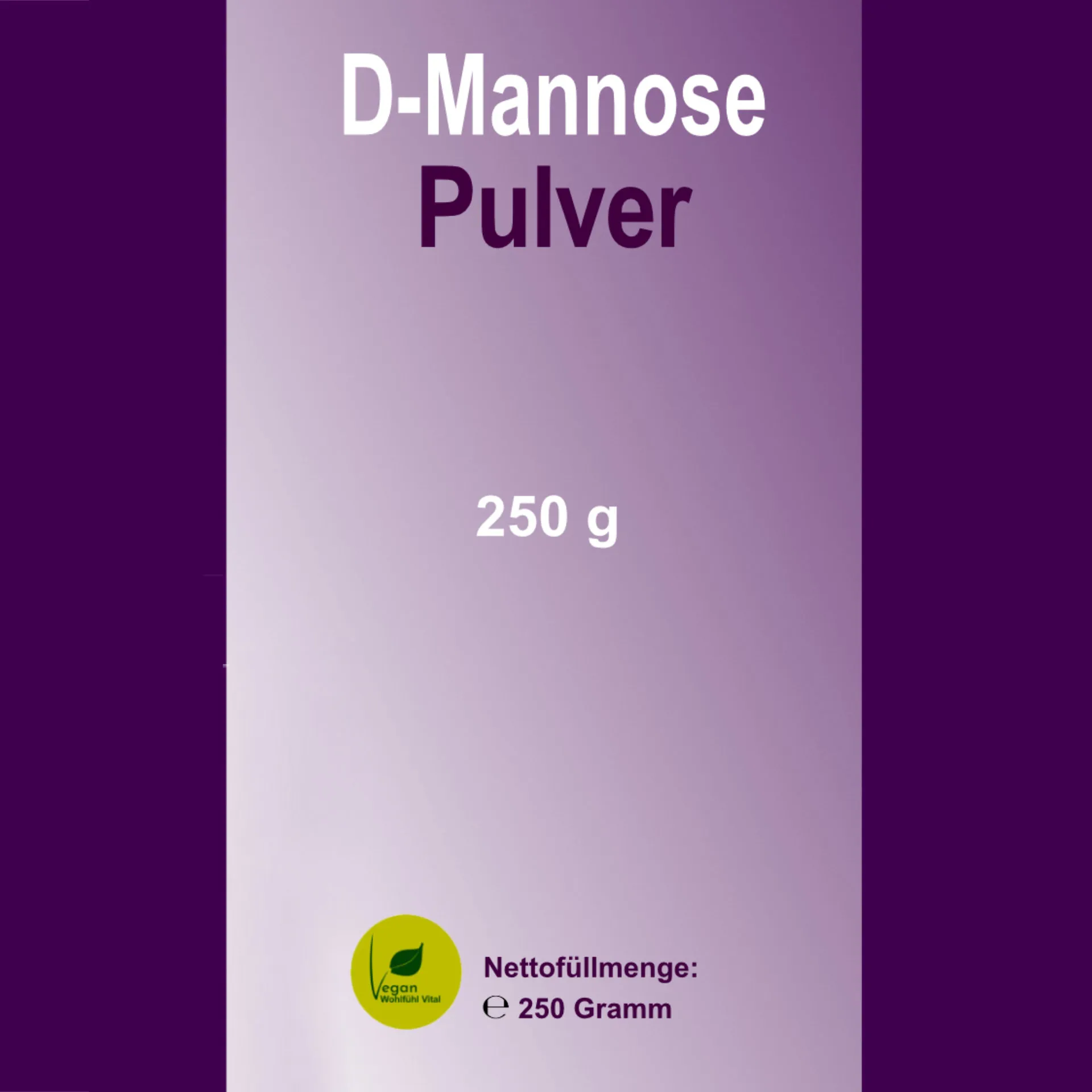 D-Mannose hochrein 99,9% Pulver, 250 g, von Wohlfühl Vital®
