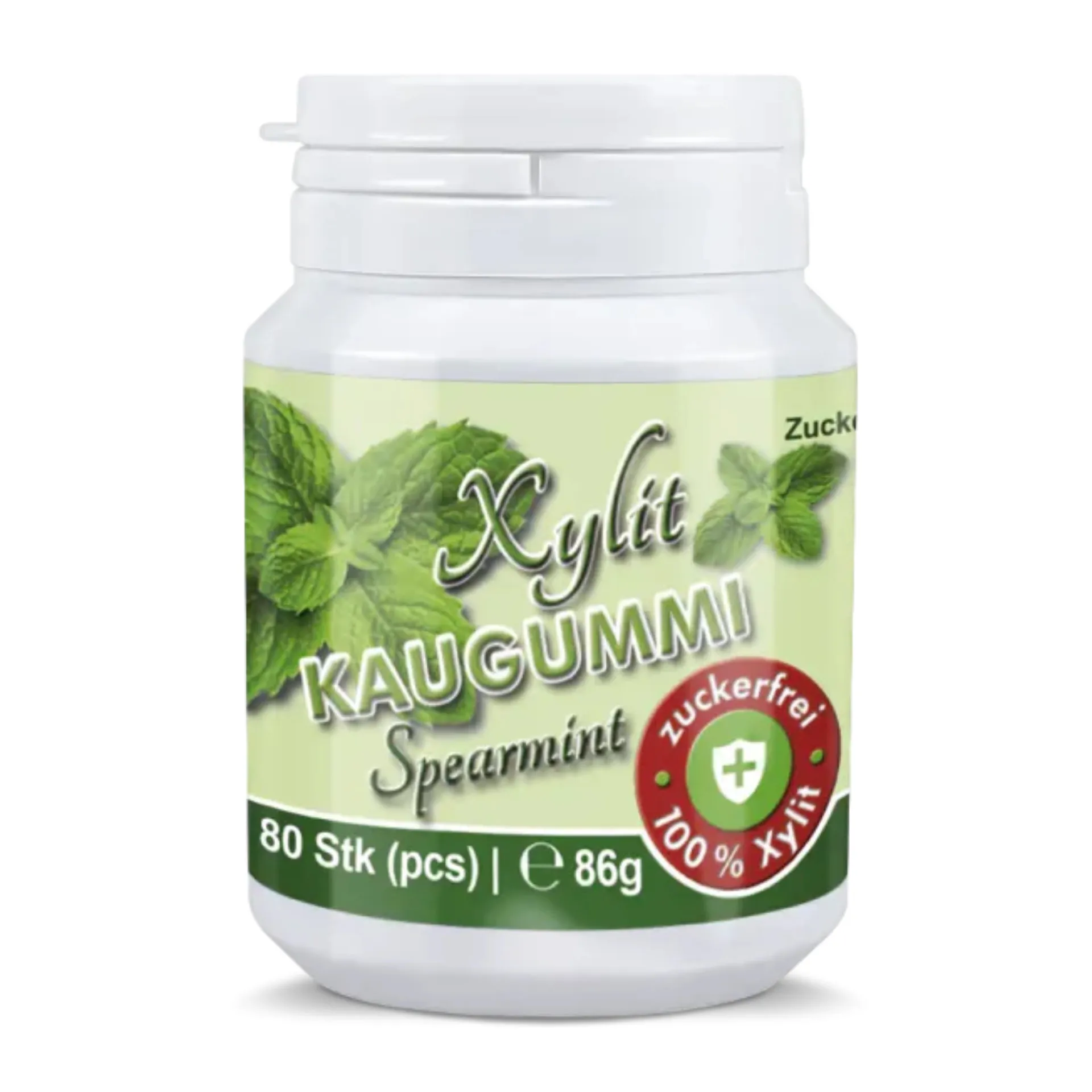 Xylit Kaugummi "Spearmint", 80 Stück von Xylitquelle