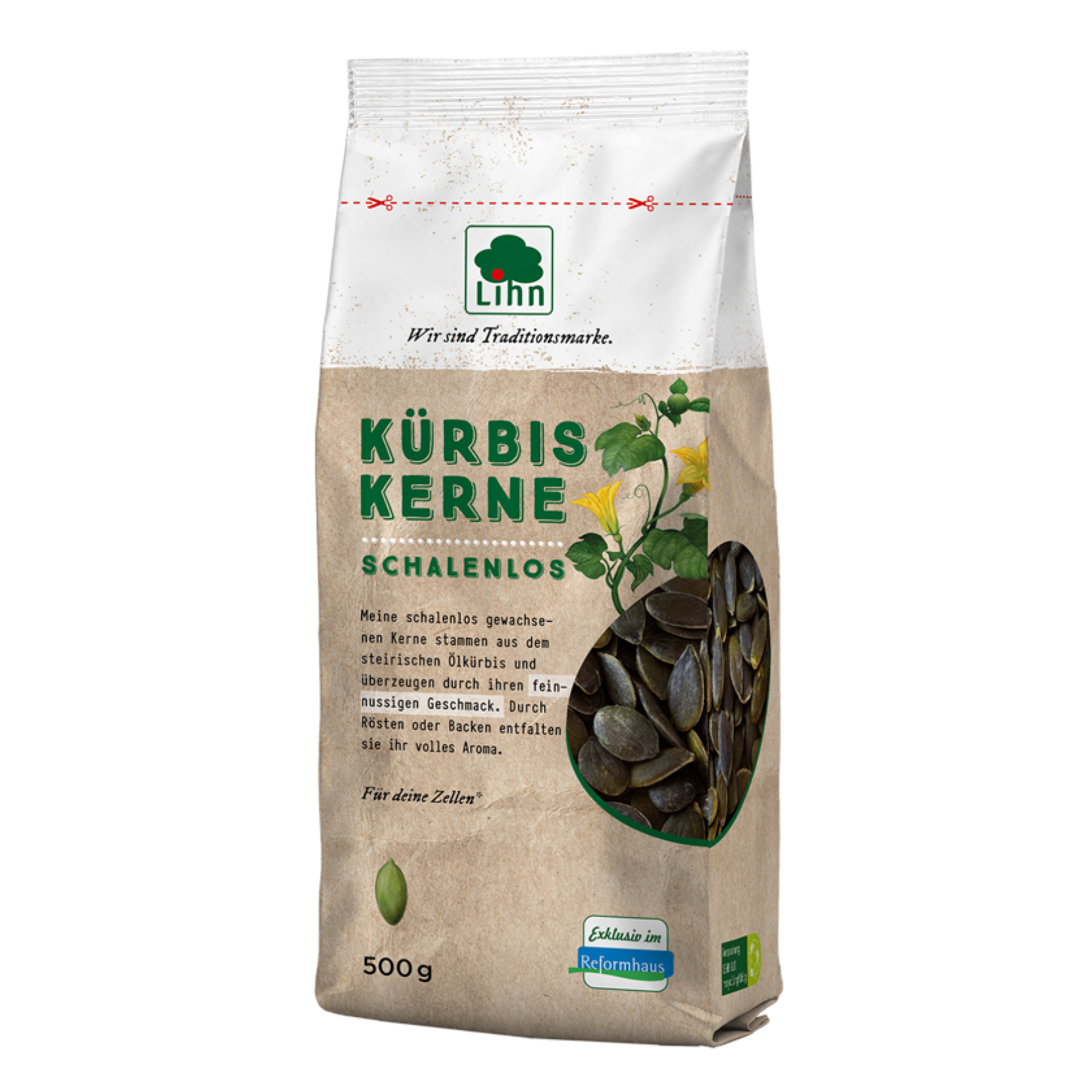 Kürbiskerne schalenlos, 500 g, von Lihn