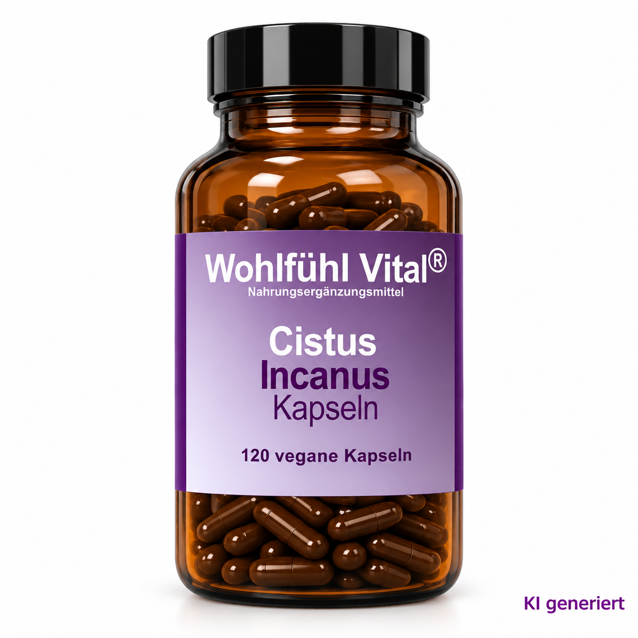 Cistus Incanus, 120 vegane Kapseln im Glas, von Wohlfühl Vital®