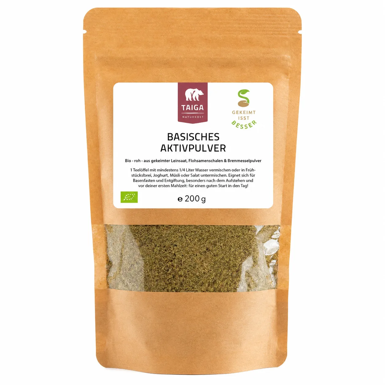 Basisches Aktivpulver, 200 g, von Taiga