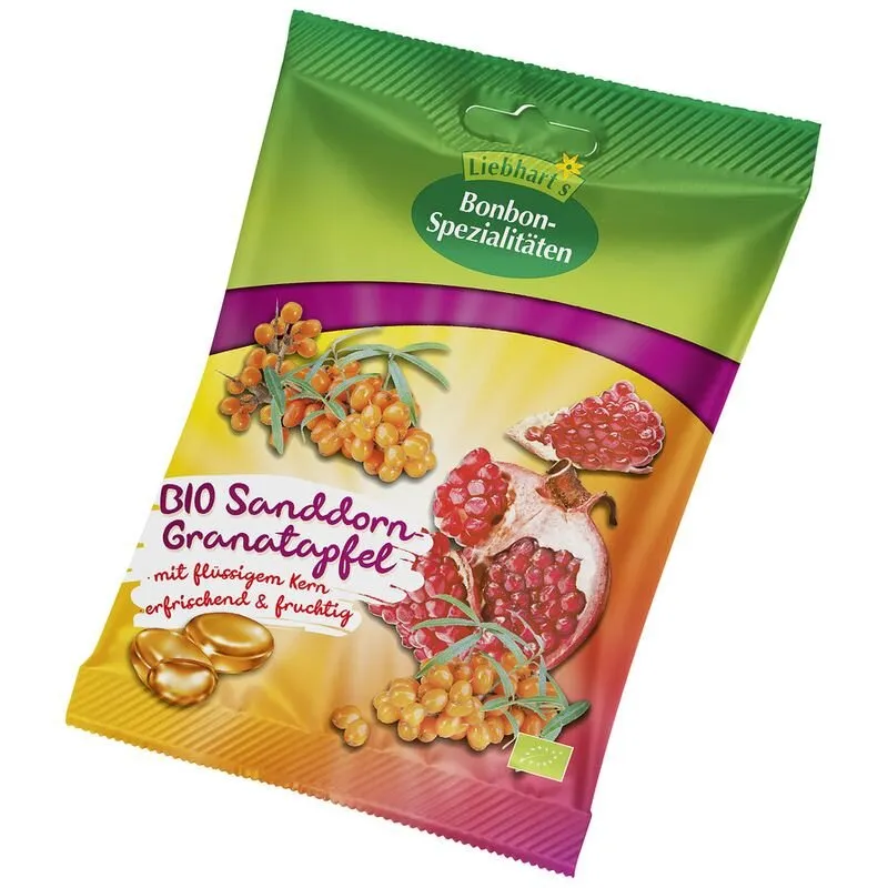 Bonbon-Spezialitäten "Sanddorn-Granatapfel", 100 g, von Liebhart's