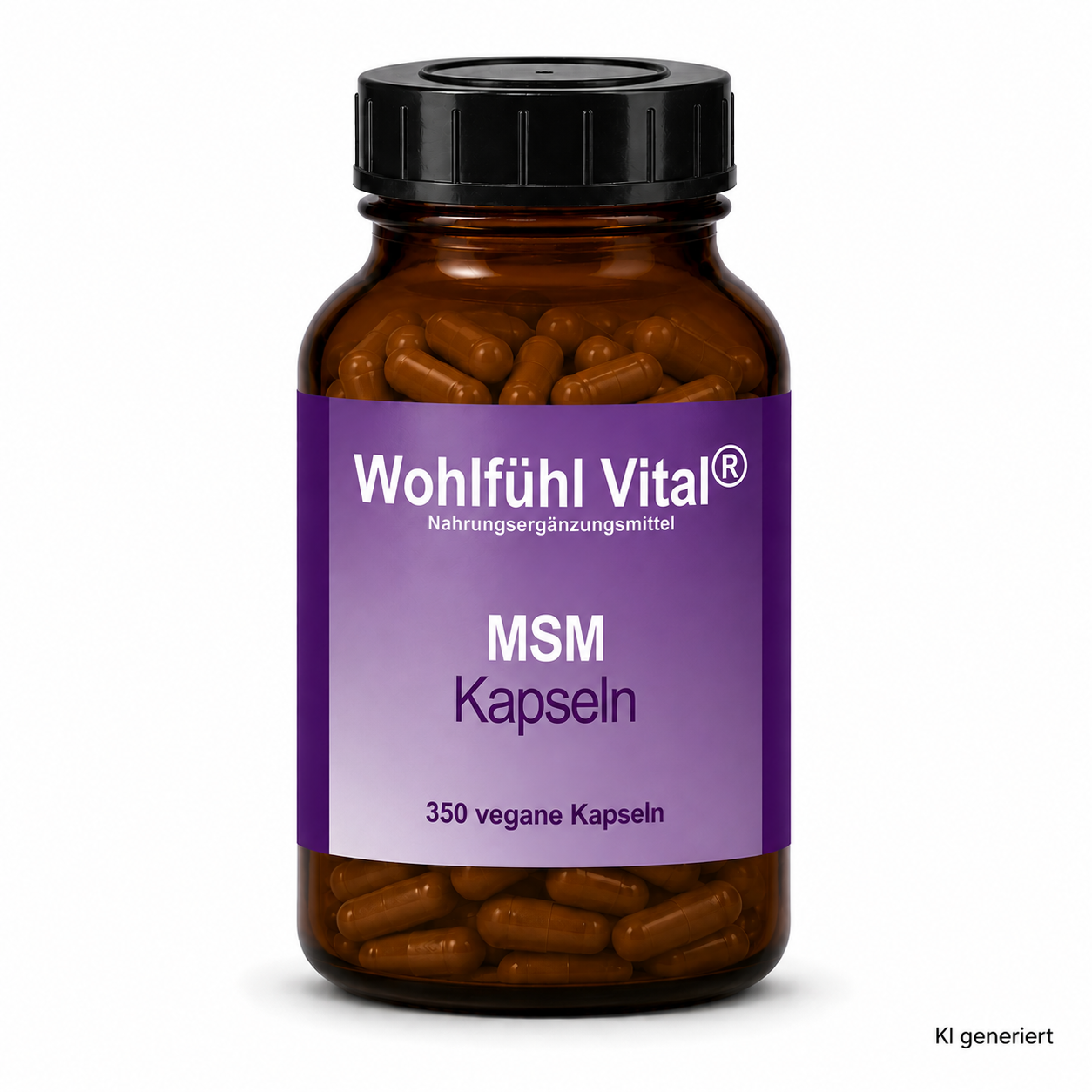MSM Kapseln, 350 vegane Kapseln im Glas, von Wohlfühl Vital®