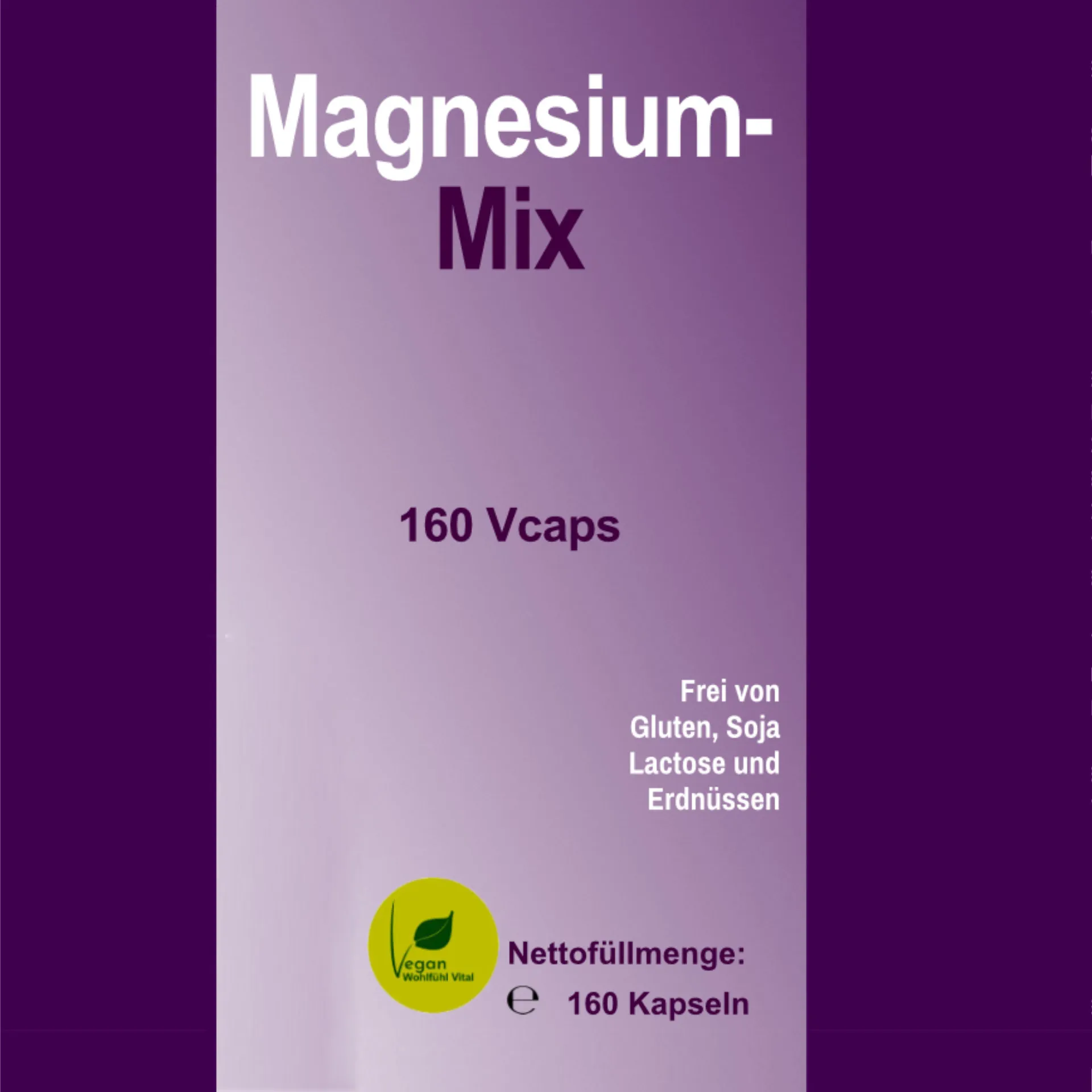 Magnesium Mix, 160 Kapseln Nachfüllpackung, von Wohlfühl Vital®