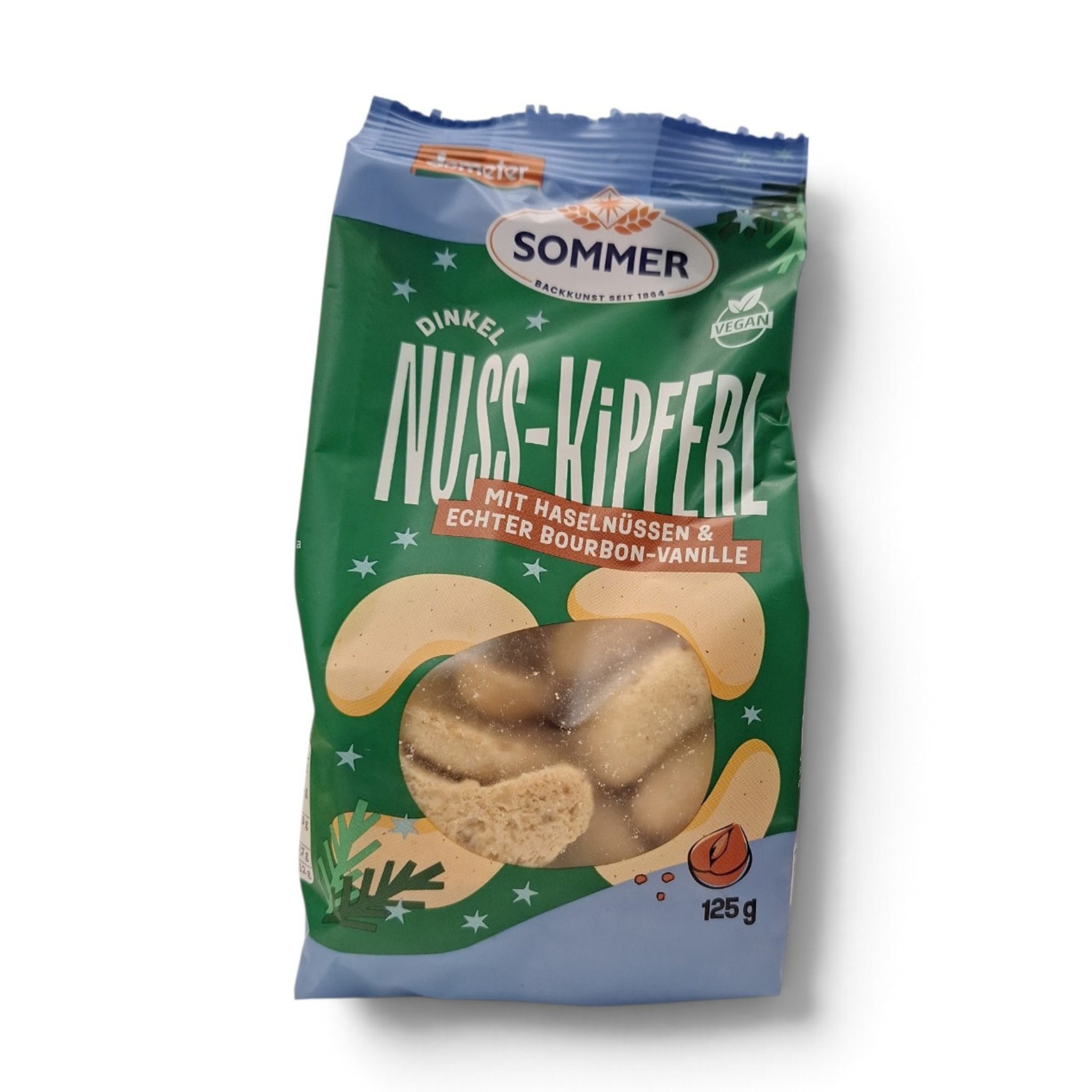 Dinkel Nuss-Kipferl, 125 g, von Sommer