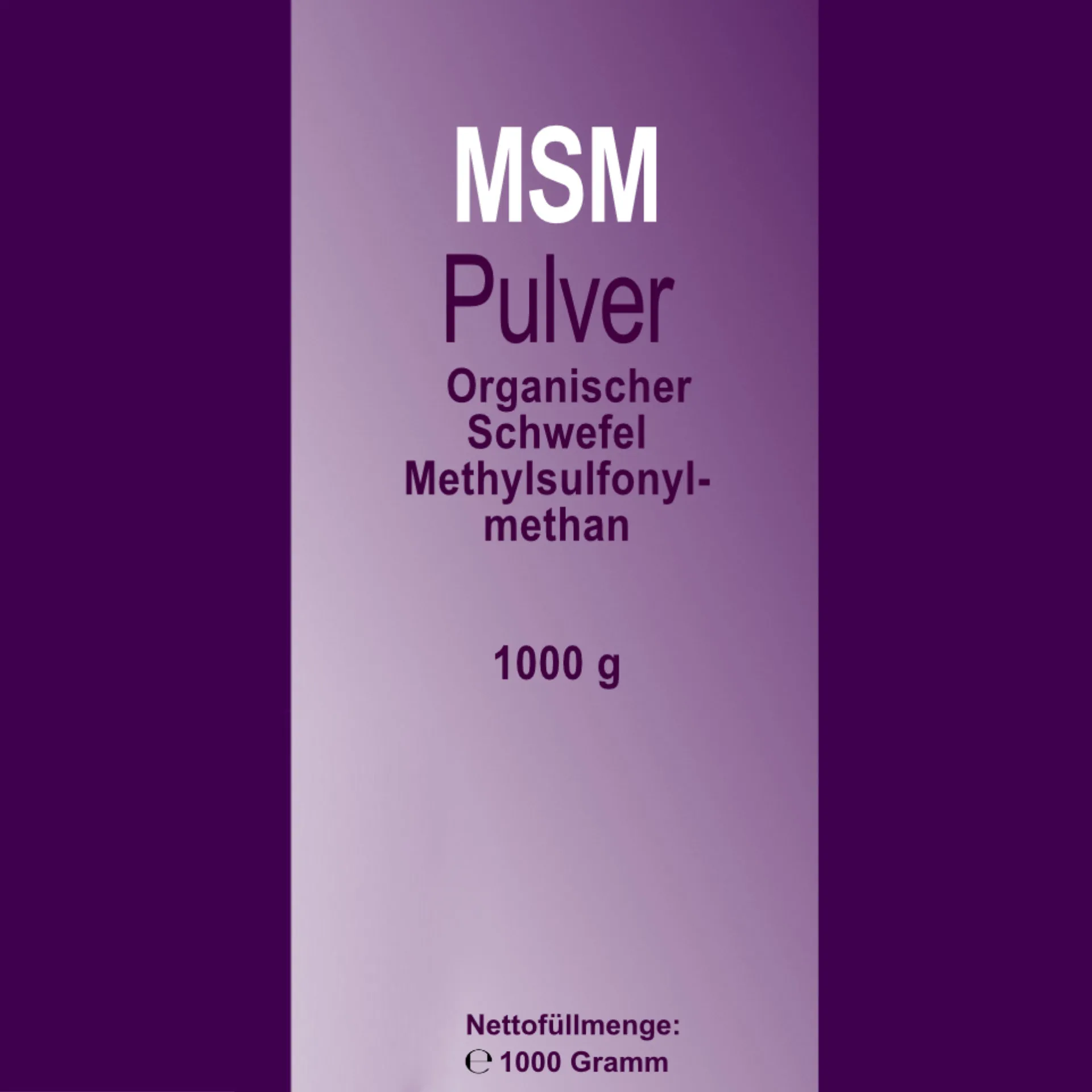 MSM Pulver, 1 kg, vegan, von Wohlfühl Vital