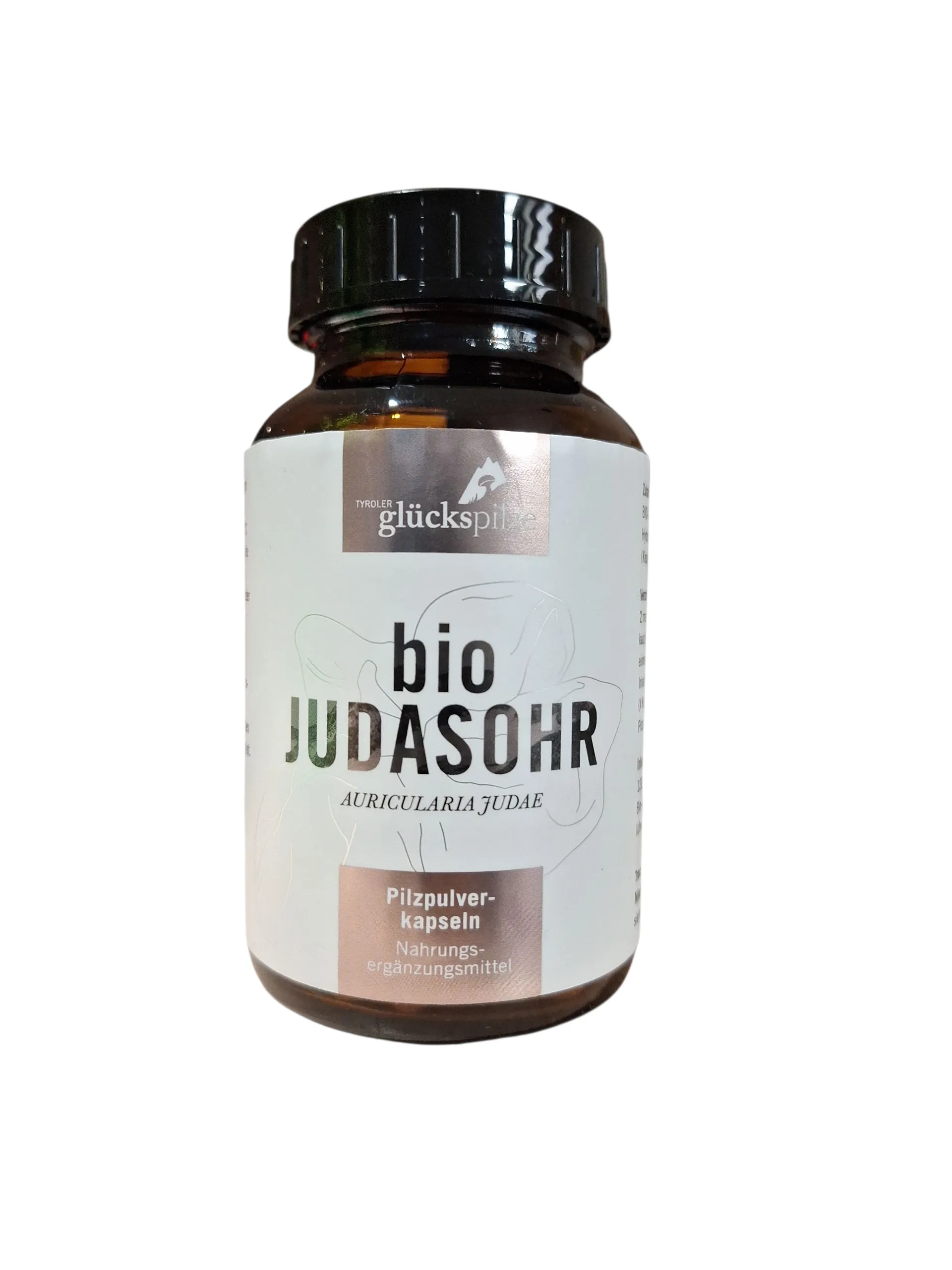 Judasohr BIO, 120 Kapseln im Glas, von Tiroler Glückspilze
