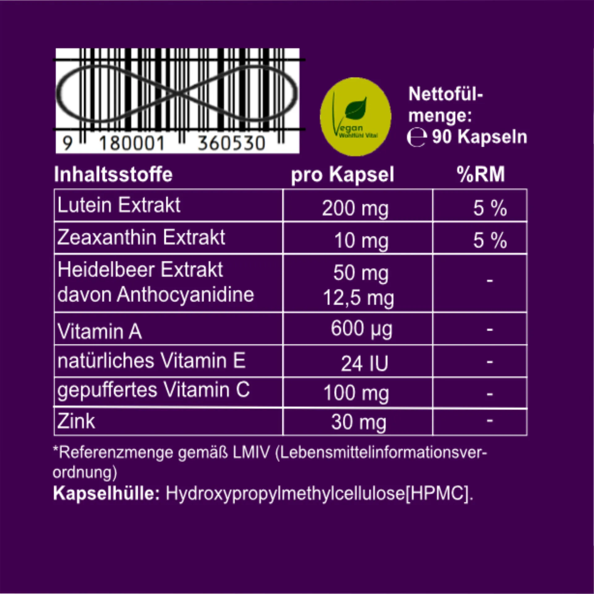 Durchblick, 90 Kapseln im Glas von Wohlfühl Vital®