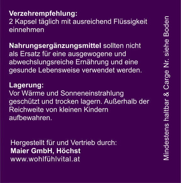 PilzVital, 60 vegane Kapseln im Glas, von Wohlfühl Vital®