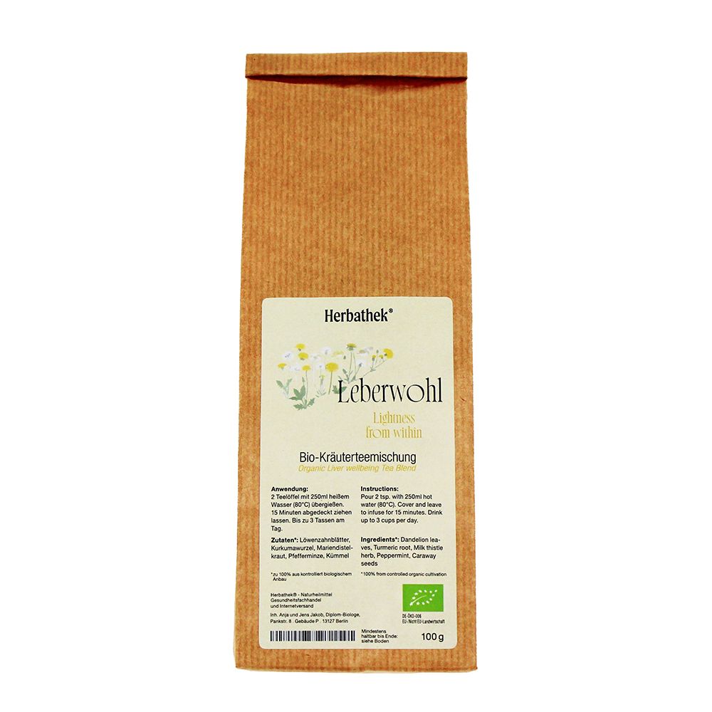 Leberwohl, BIO-Kräuterteemischung, 100 g, von Herbathek®