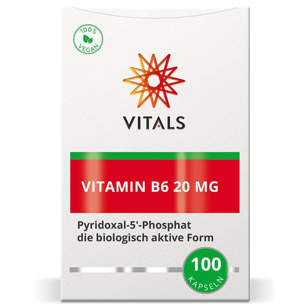 Vitamin B6, 100 Kapseln, von Vitals