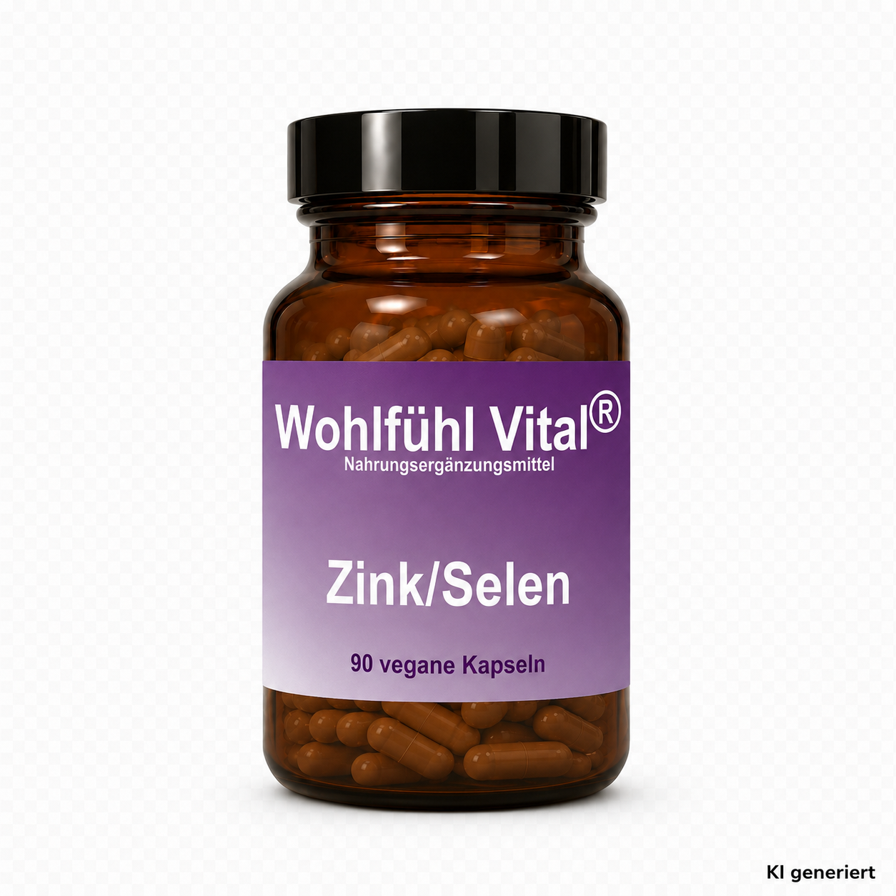 Zink Selen, 90 vegane Kapseln im Glas, von Wohlfühl Vital®