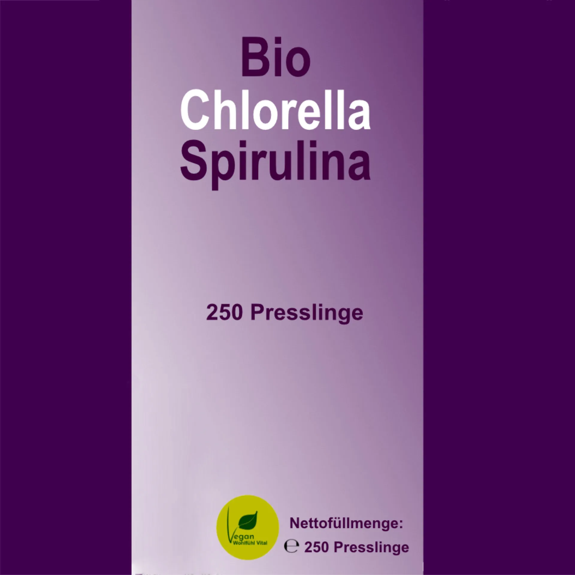 Chlorella Spirulina BIO, 250 Presslinge Nachfüllpackung, von Wohlfühl Vital®