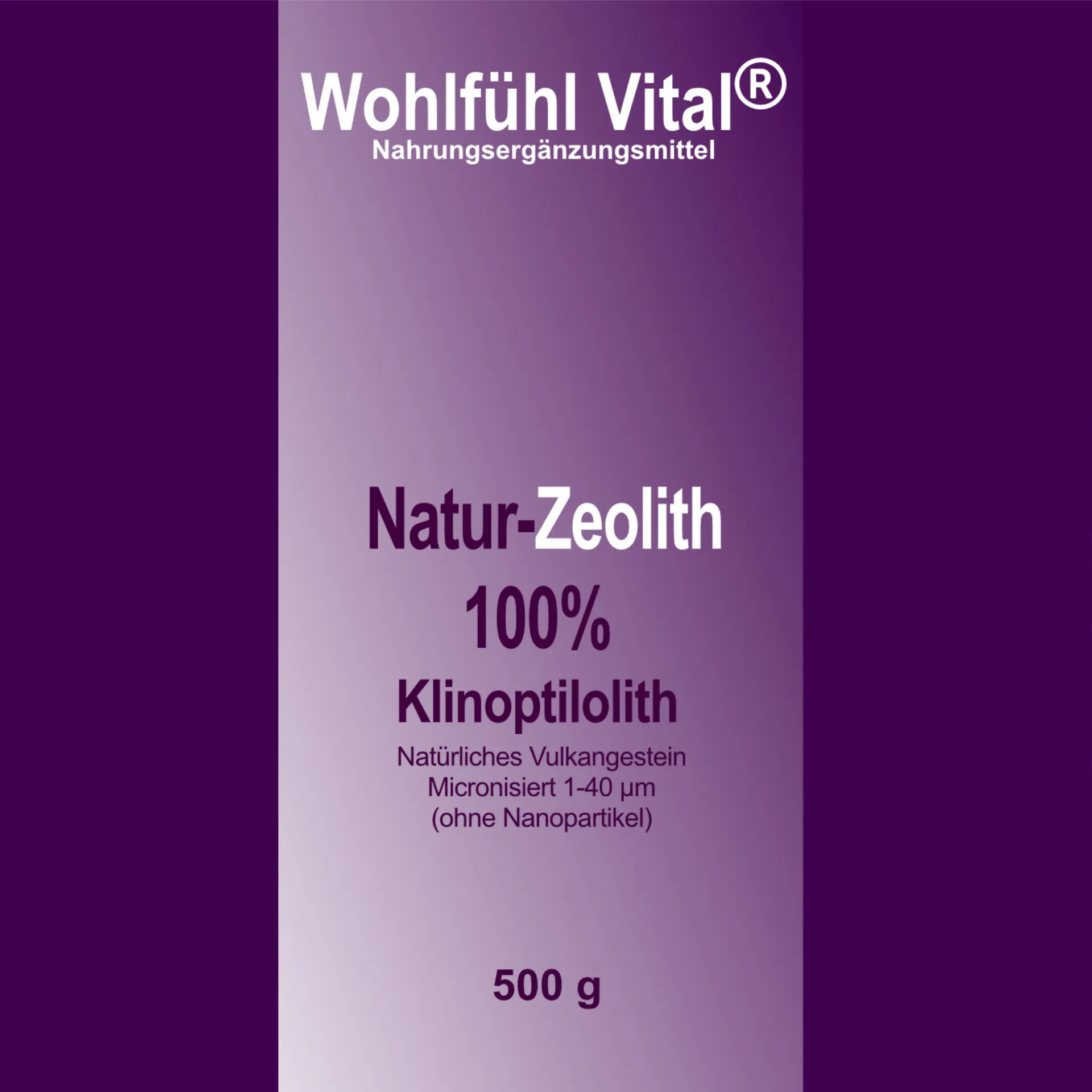 Natur-Zeolith Pulver, 500 g, von Wohlfühl Vital