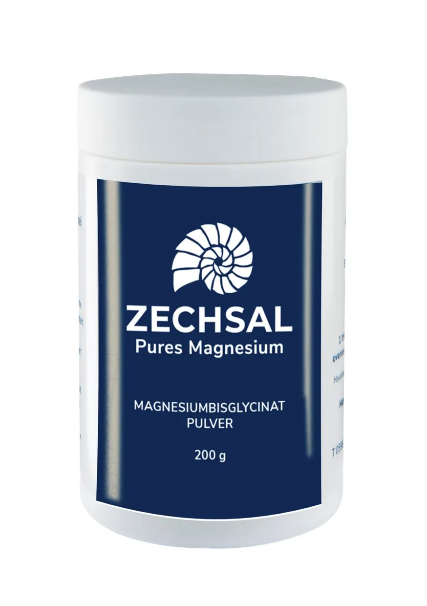 Pures Magnesium Bisglycinat Pulver, 200 g, von Zechsal