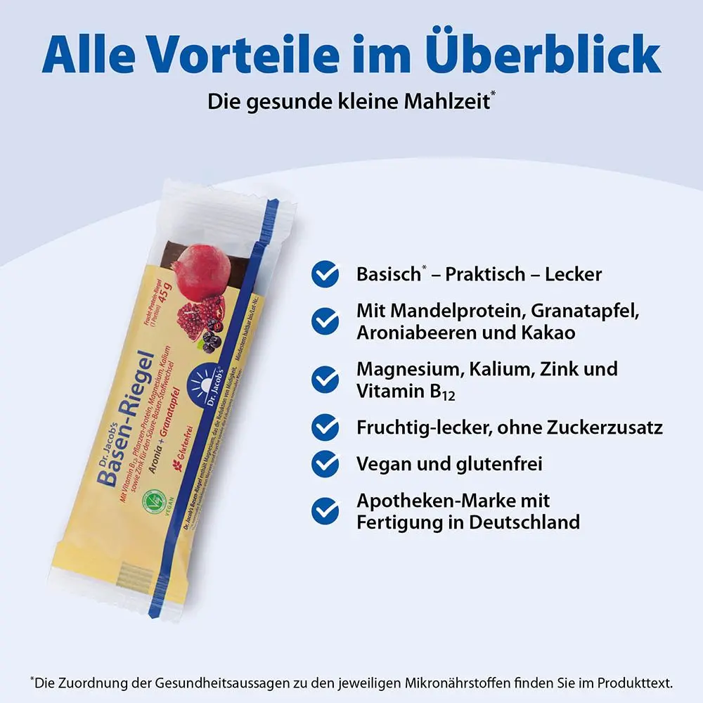 Basen-Riegel, 45 g, von Dr. Jacob's