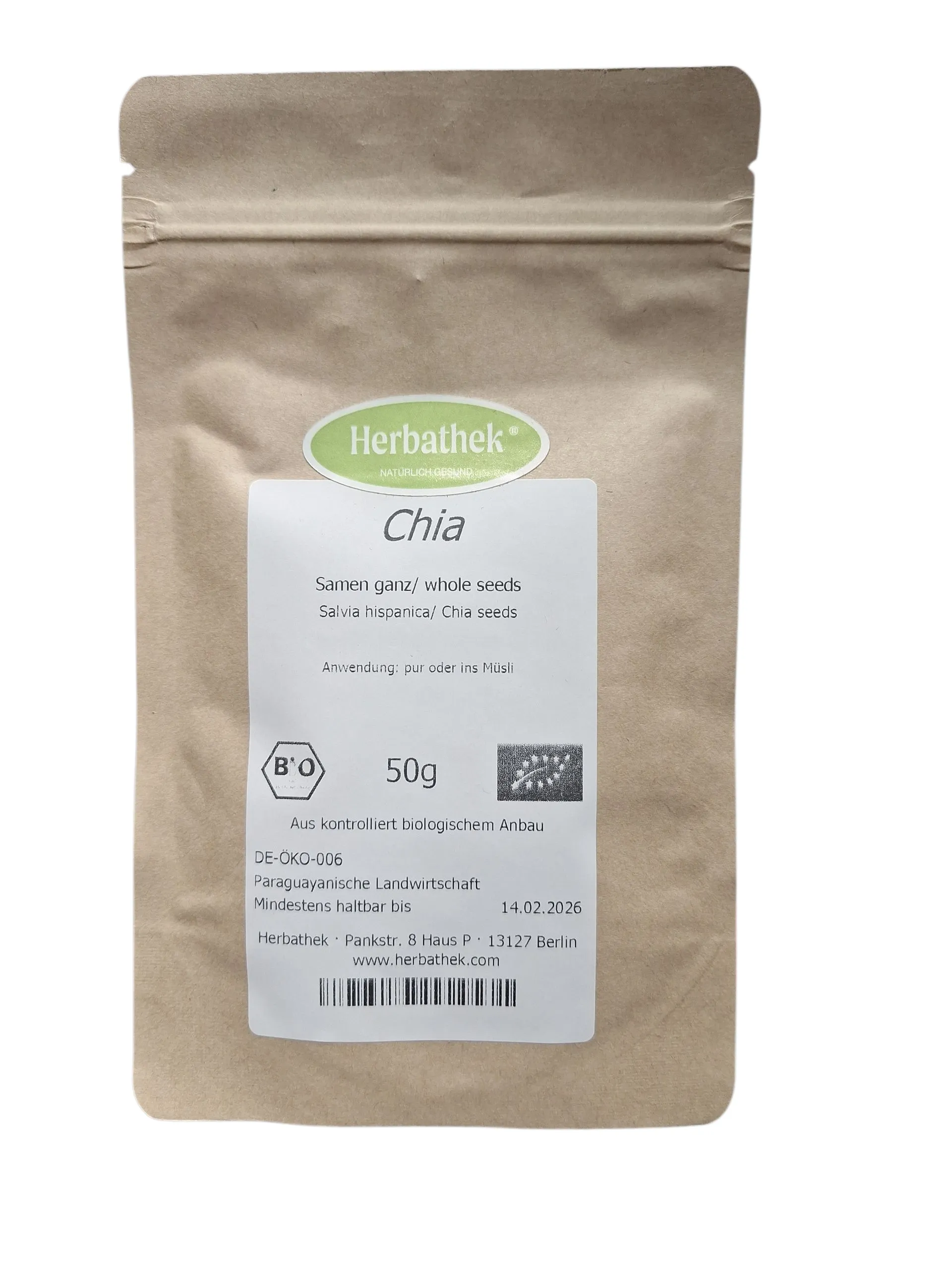 Chia, 50 g, von Herbathek