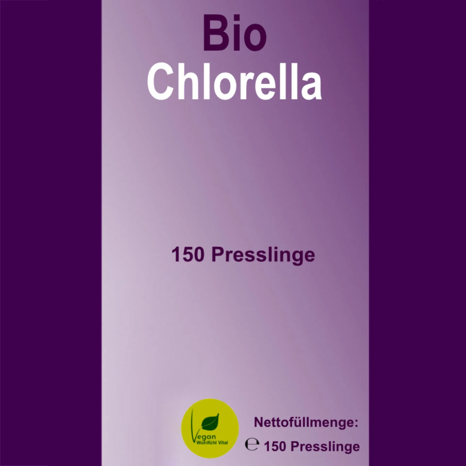 Bio Chlorella, 150 Presslinge, Nachfüllpackung, von Wohlfühl Vital®