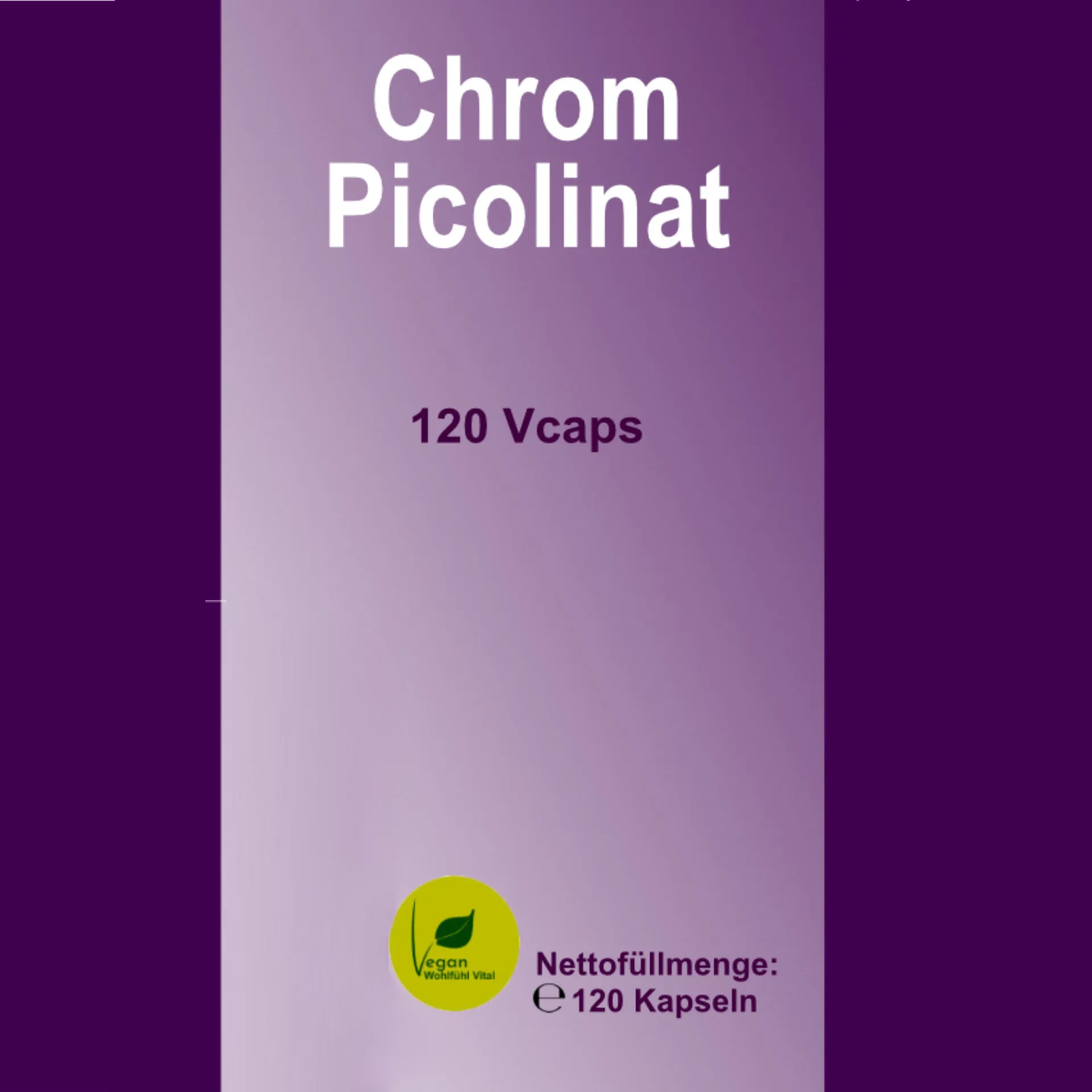 Chrom Picolinat, Chrom III 200 mcg, 120 VKapseln Nachfüllpackung, von Wohlfühl Vital®