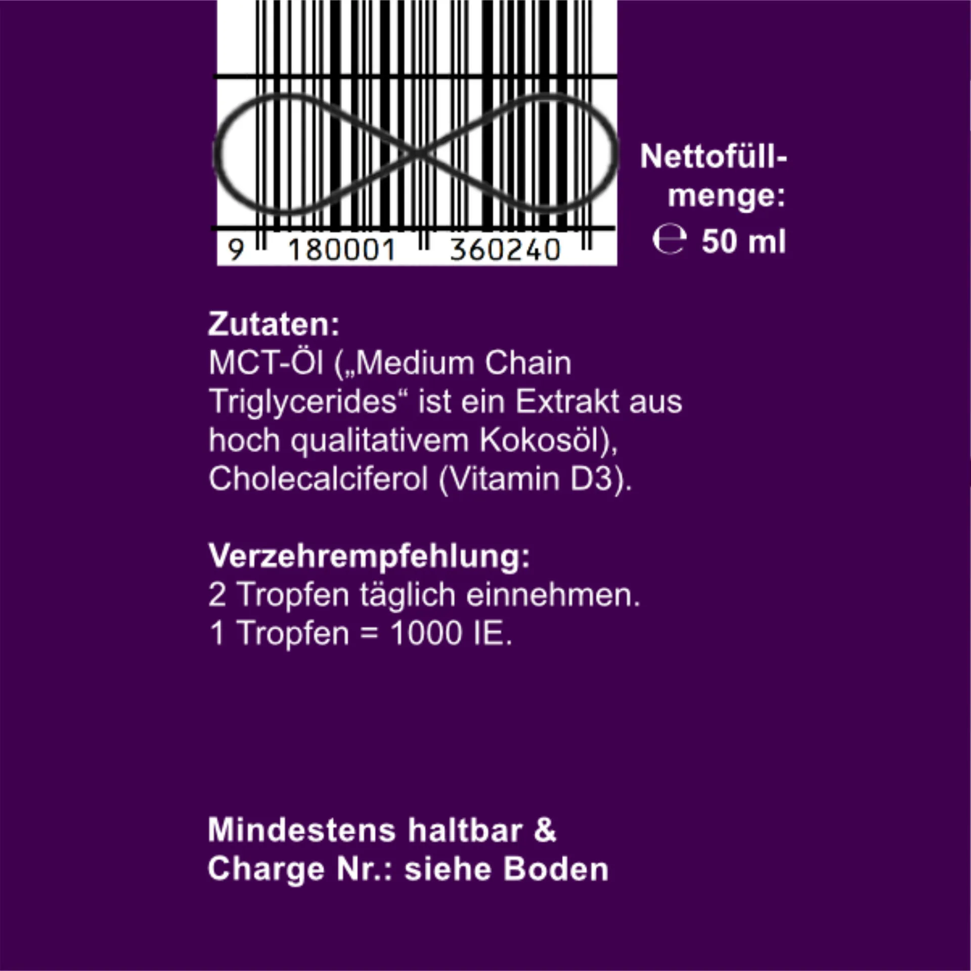 D3 Tropfen, 50 ml, von Wohlfühl Vital®