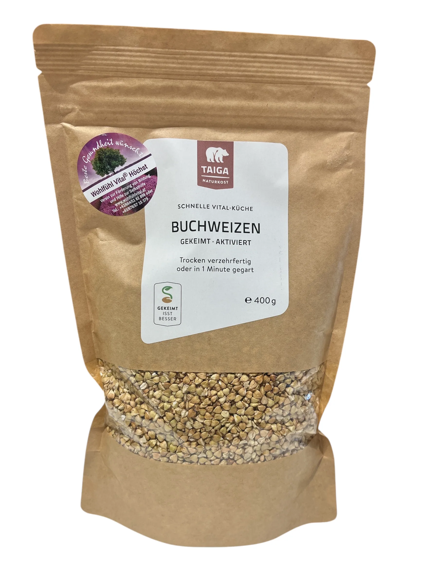 Buchweizen gekeimt - aktiviert, 400 g, von Taiga