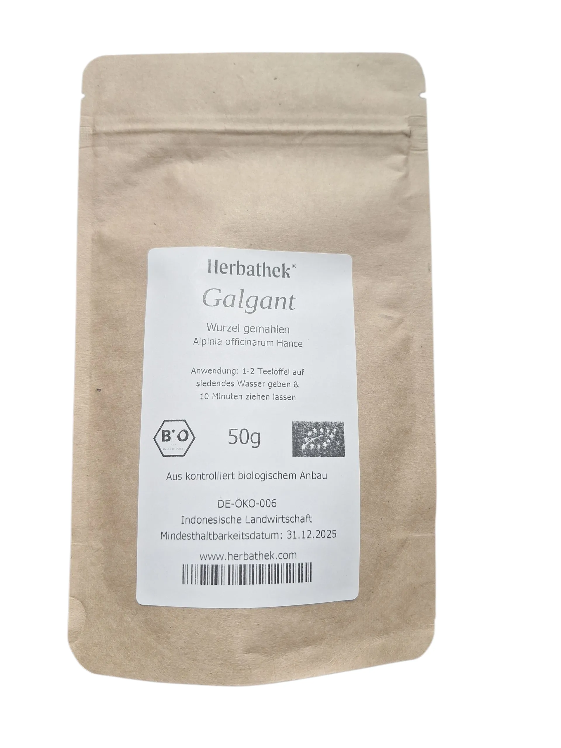 Galgant, 50 g, von Herbathek