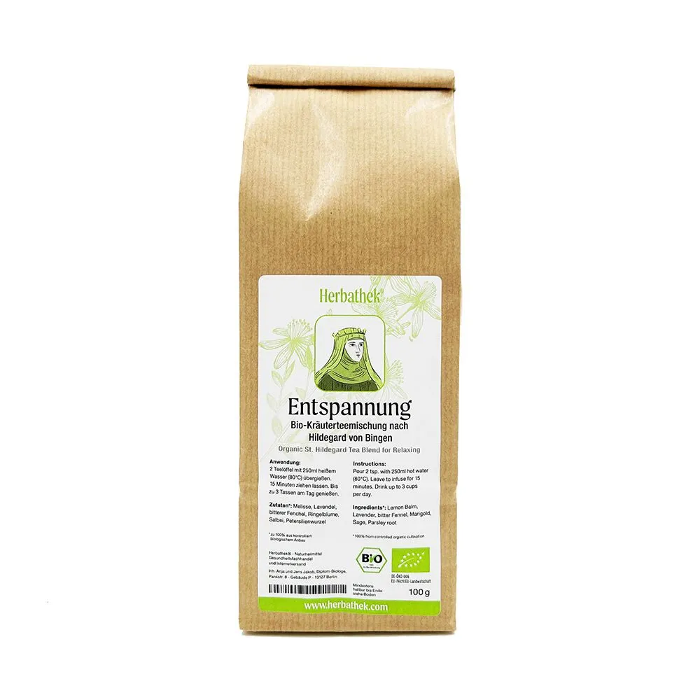 Entspannung, BIO-Kräuterteemischung nach Hildegard von Bingen, bio 100 g, von Herbathek