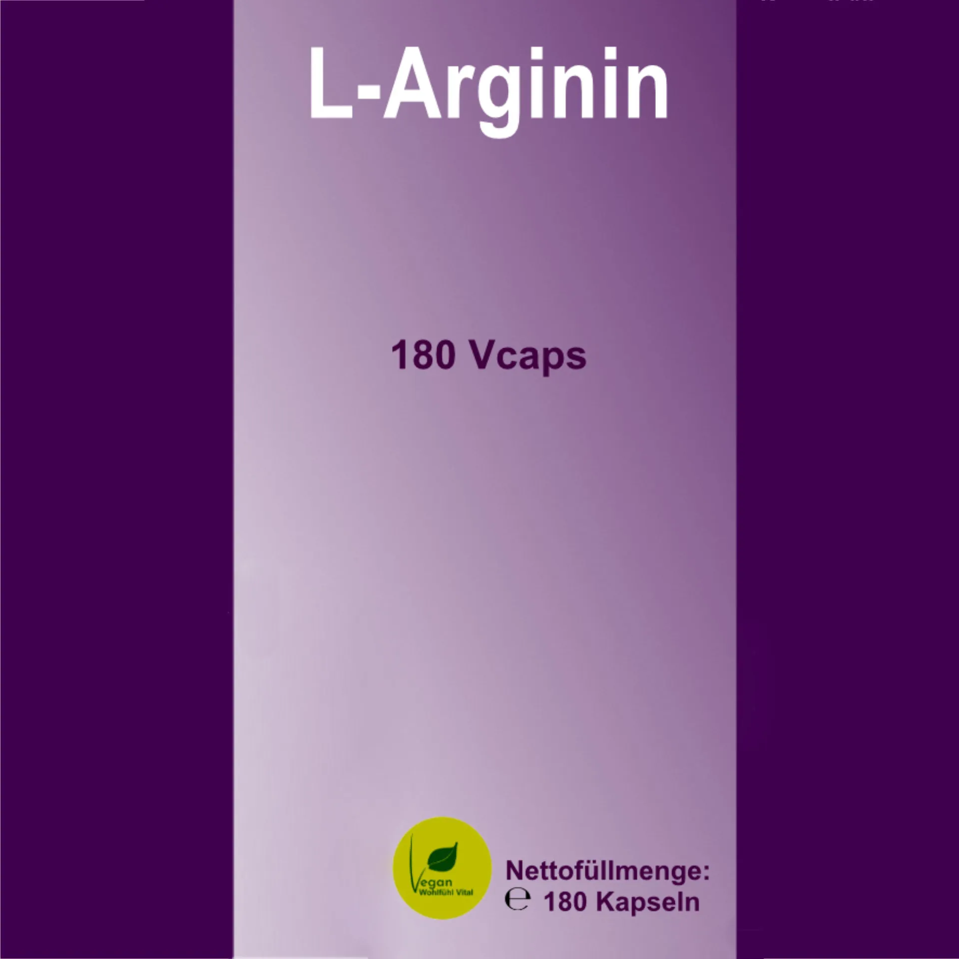 L-Arginin 600 mg, 180 Kapseln Nachfüllpackung, von Wohlfühl Vital®