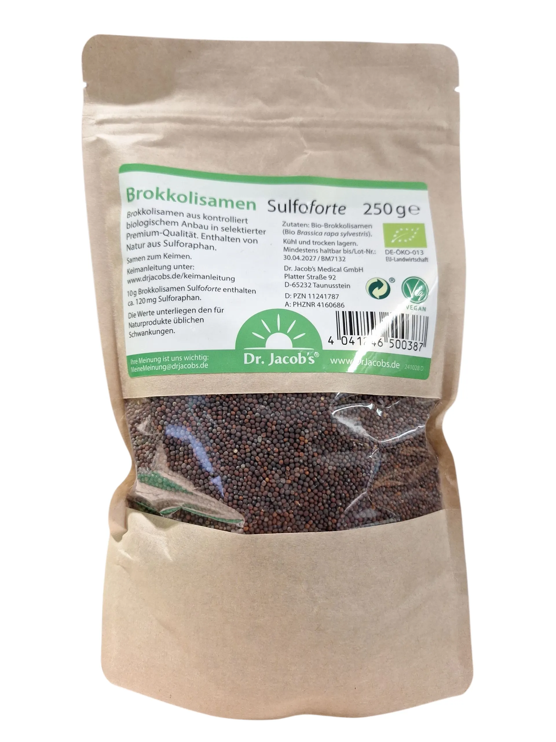 Brokkolisamen Sulfoforte, 250 g, von Dr. Jacob's