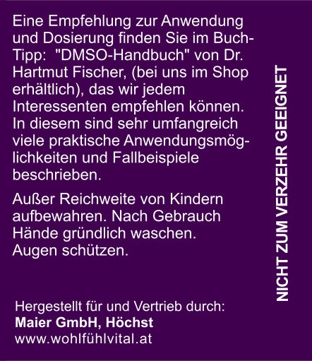 DMSO (Ph.Eur.) 99,9%, 100 ml, von Wohlfühl Vital®