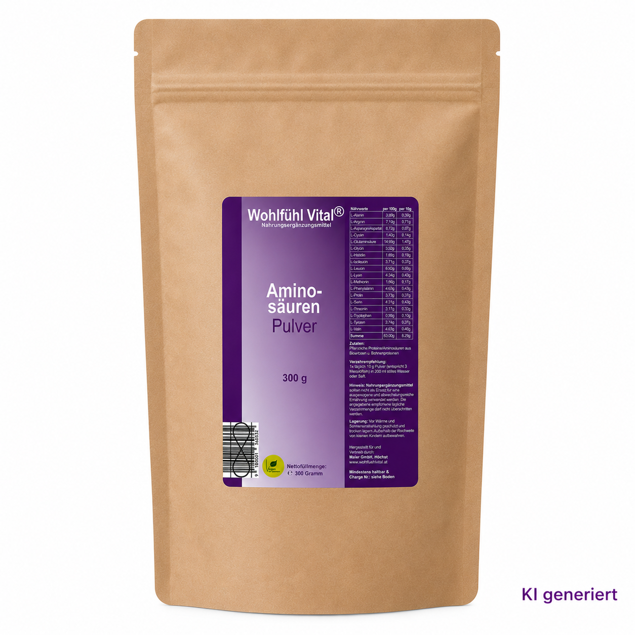 Aminosäuren Pulver, 300 g, von Wohlfühl Vital®