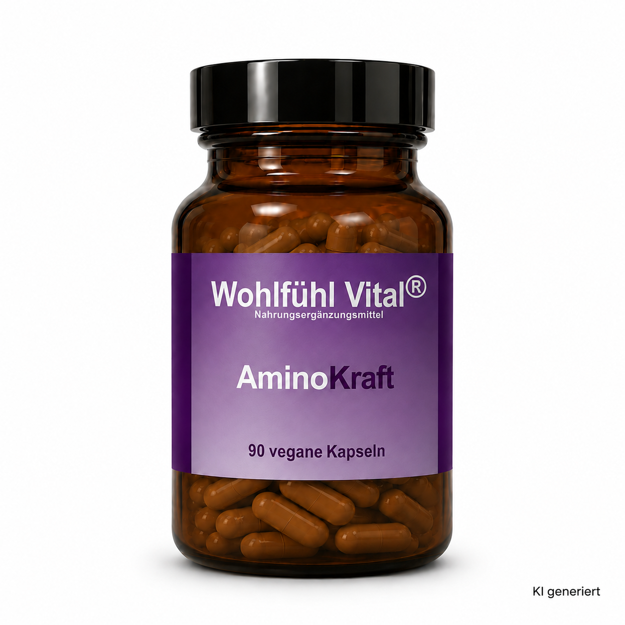 Amino Kraft, 90 Kapseln im Glas, vegan, von Wohlfühl Vital®