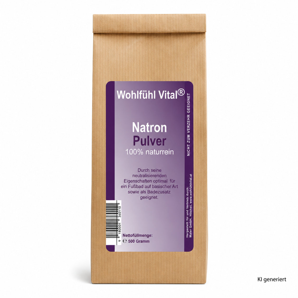 Natron Pulver, 500 g, von Wohlfühl Vital®