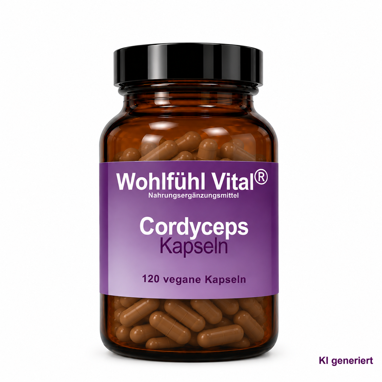 Cordyceps Extrakt, 120 vegane Kapseln im Glas, von Wohlfühl Vital®