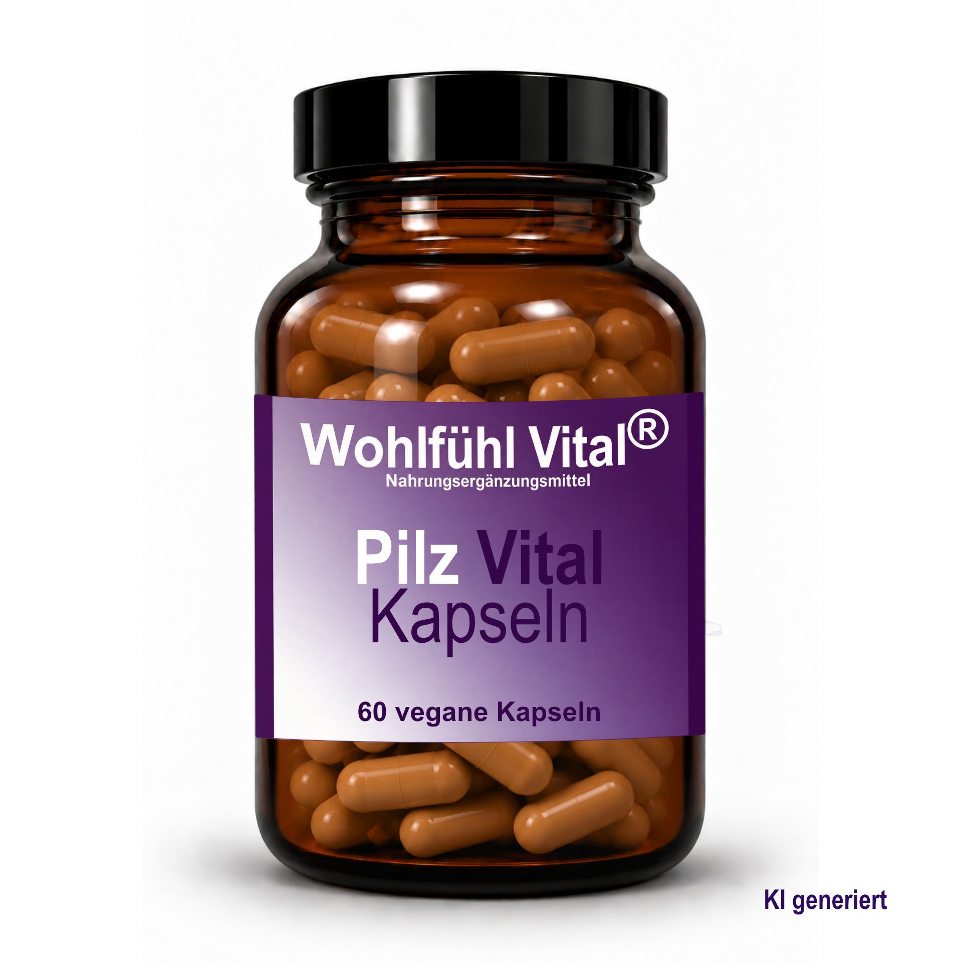 PilzVital, 60 vegane Kapseln im Glas, von Wohlfühl Vital®