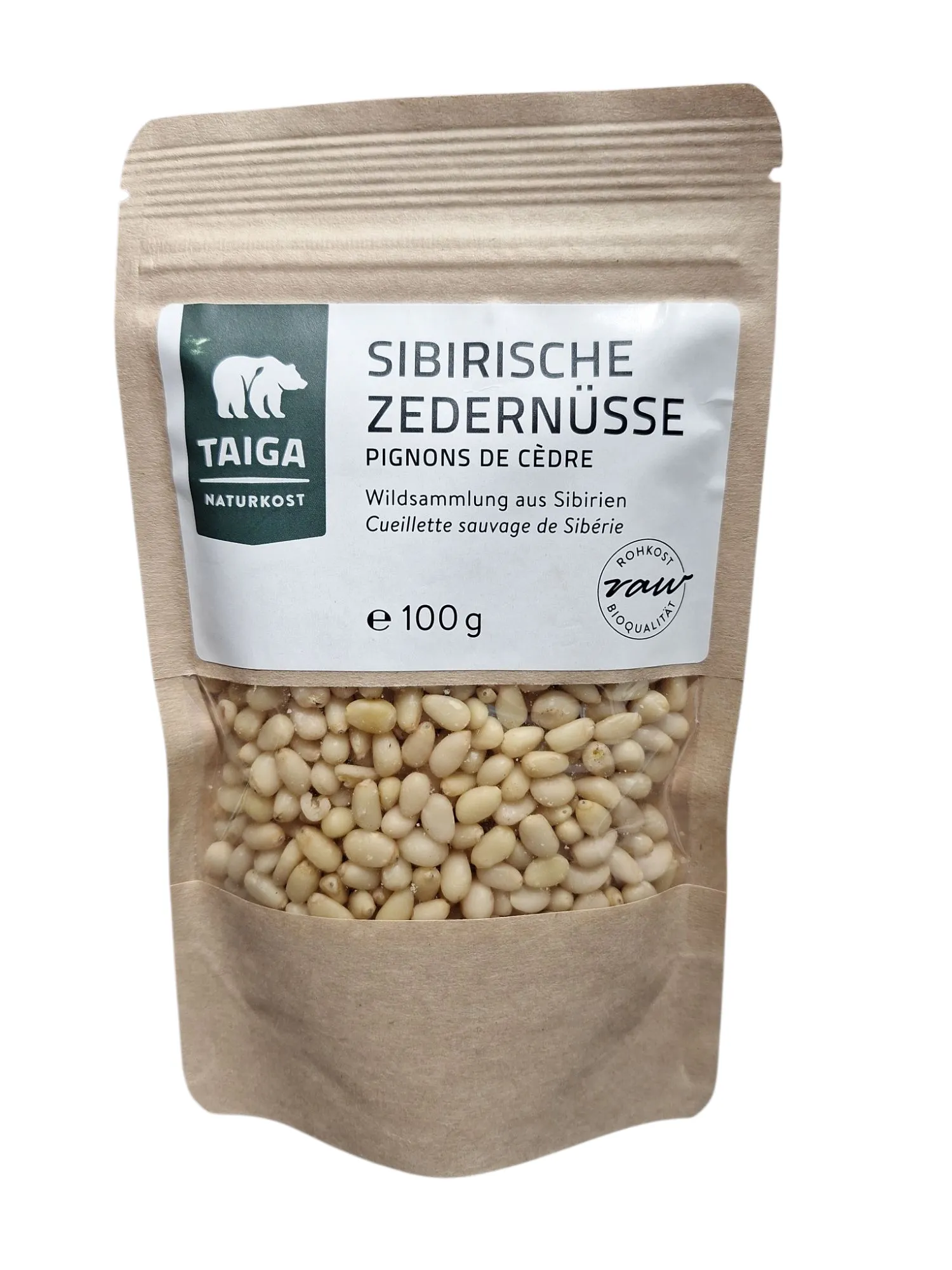 Sibirische Zedernnüsse, 100 g, von Taiga