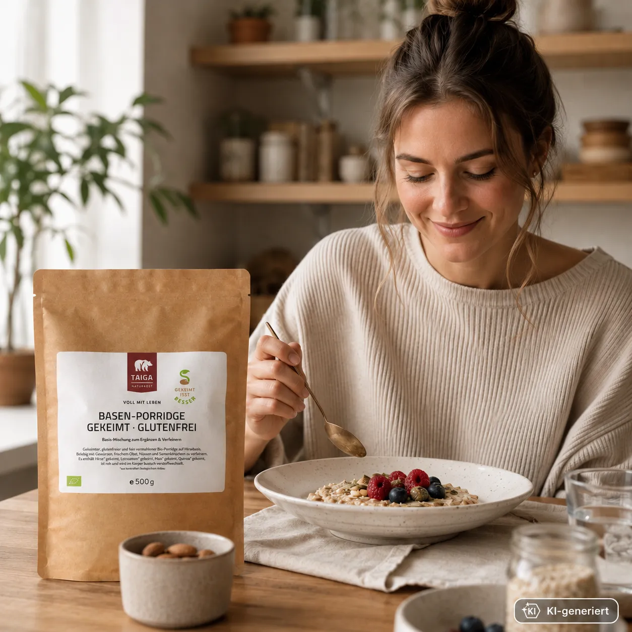 Basen-Porridge gekeimt glutenfrei, 500 g, von Taiga