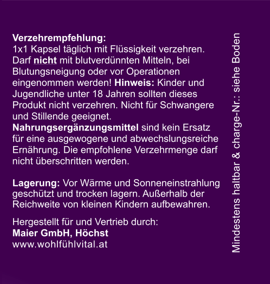 Nattokinase mit Leinsamen, 100 Kapseln im Glas, von Wohlfühl Vital