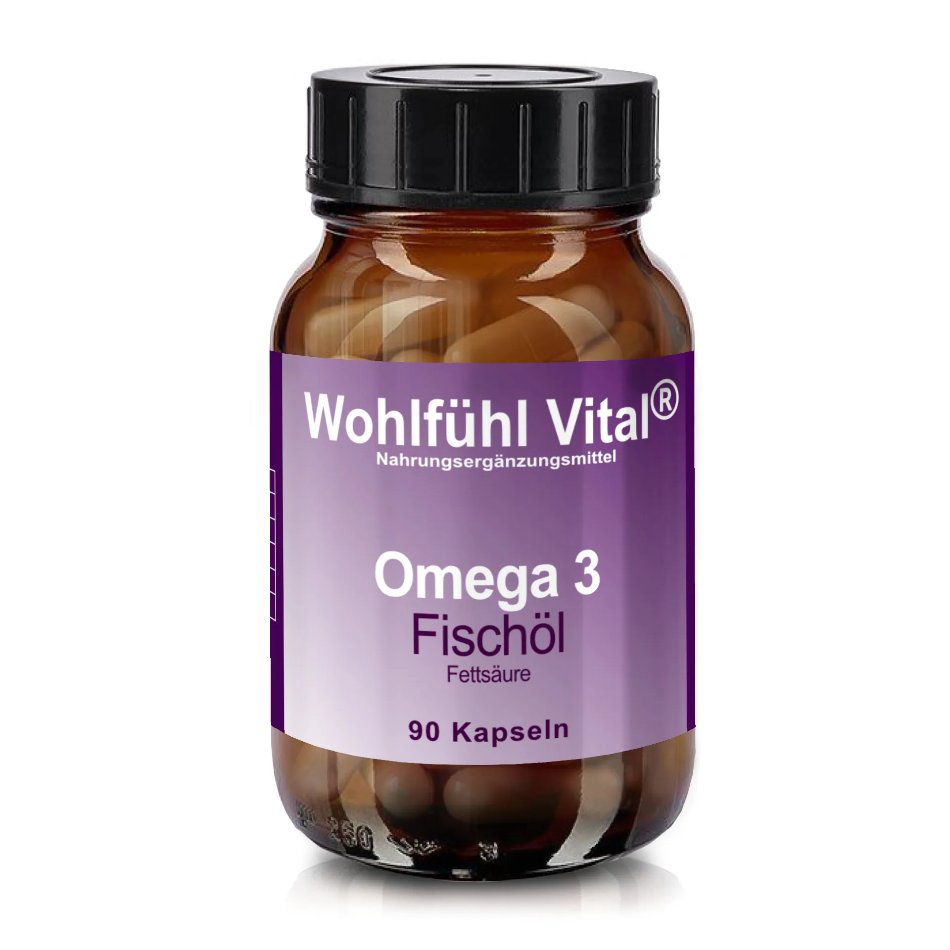 Omega-3, 90 Kapseln im Glas, von Wohlfühl Vital