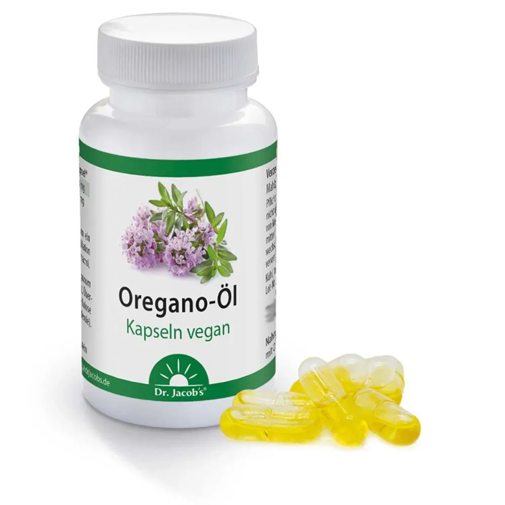Oregano-Öl, 60 Kapseln, von Dr. Jacob's